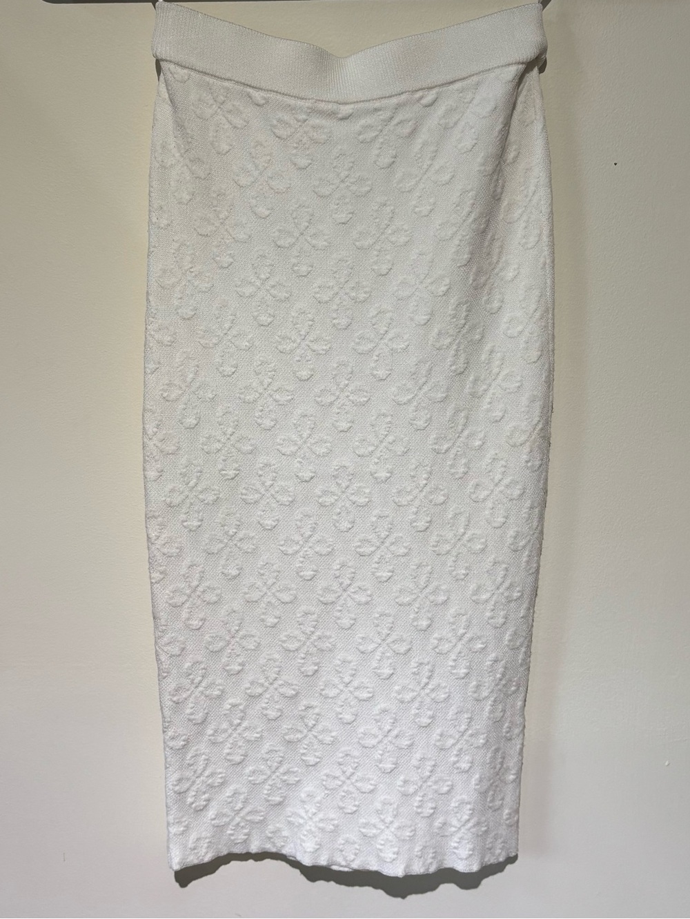 Torn By Ronny Kobo White Bodycon Pencil Skirt